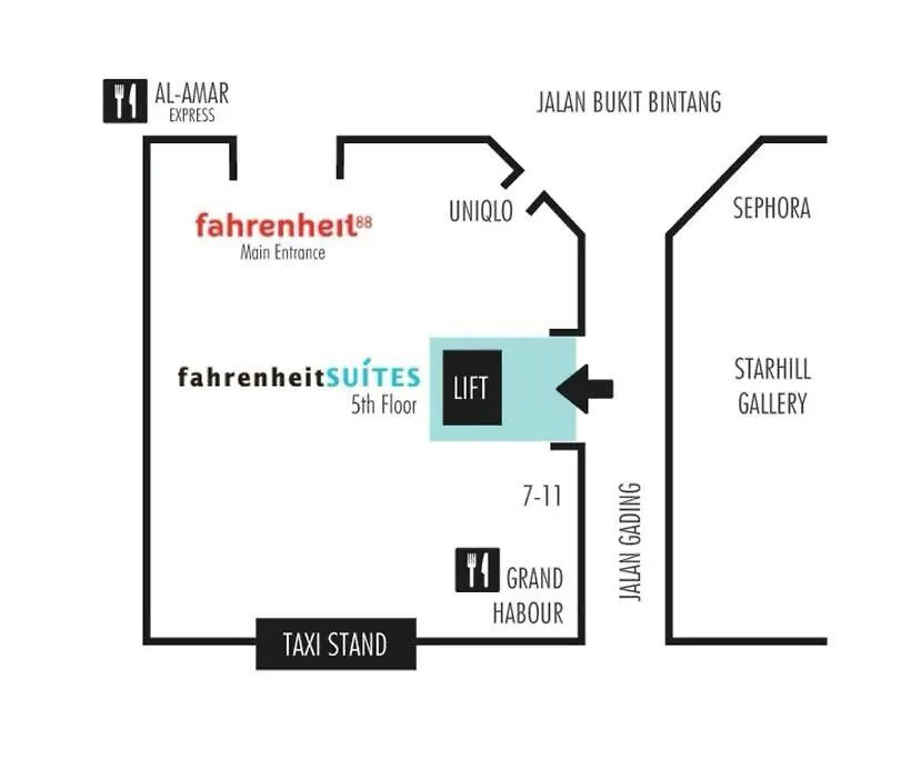 Apartment Fahrenheit Condo Bukit Bintang Kl 2R By Roseline Kuala Lumpur Malaysia